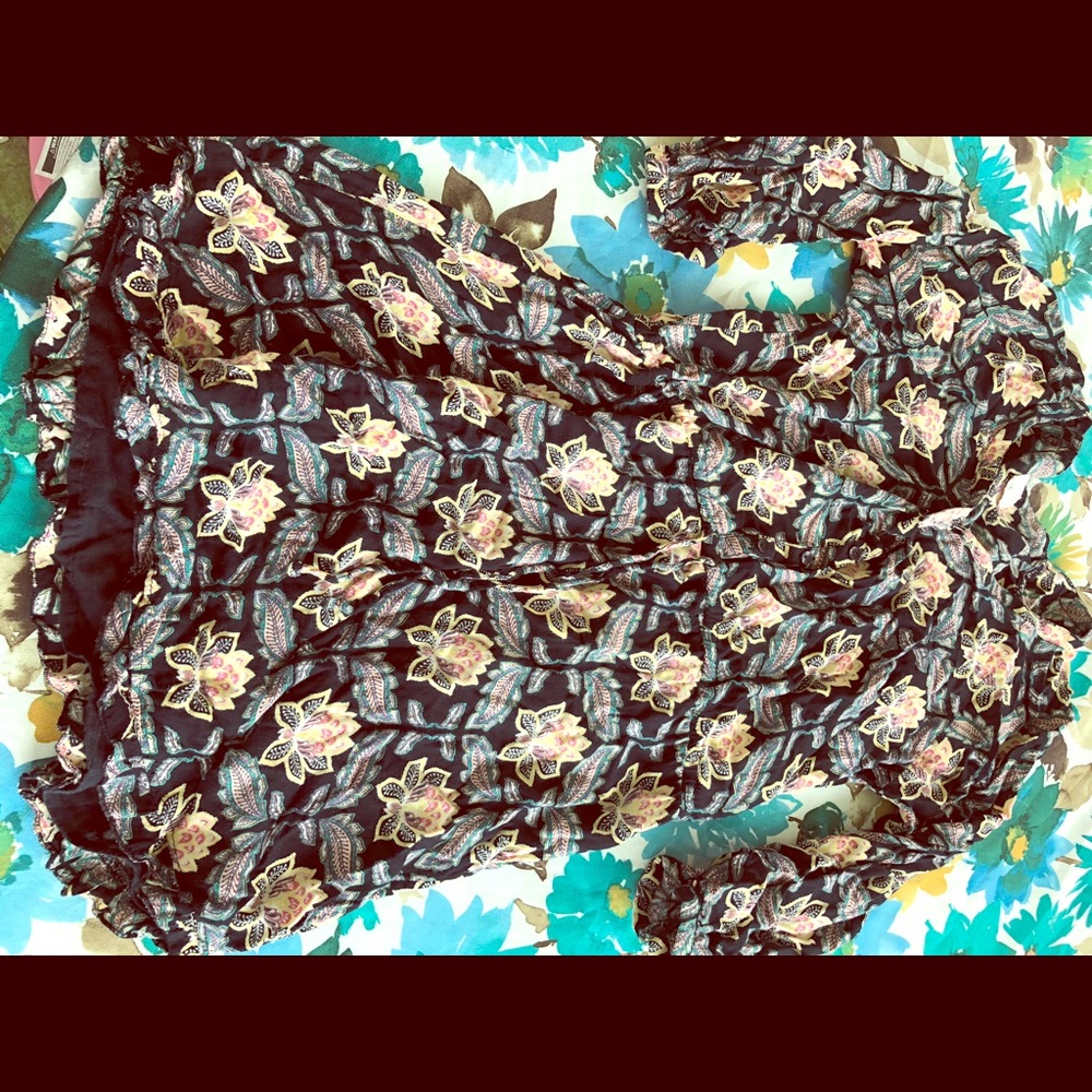 Black flowered dress